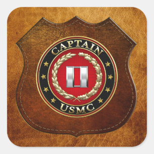U.S. Marines: Captain (USMC Capt) [3D] Square Sticker