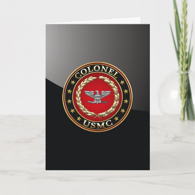 U.S. Marines: Colonel (USMC Col) [3D] Card (Front)