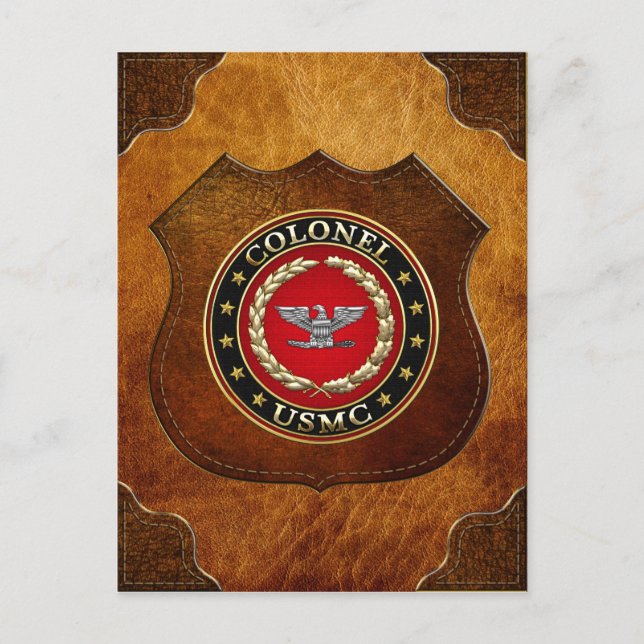 U.S. Marines: Colonel (USMC Col) [3D] Postcard (Front)