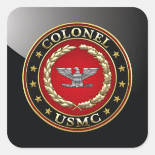 U.S. Marines: Colonel (USMC Col) [3D] Square Sticker