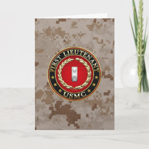 U.S. Marines: First Lieutenant (USMC 1stLt) [3D] Card
