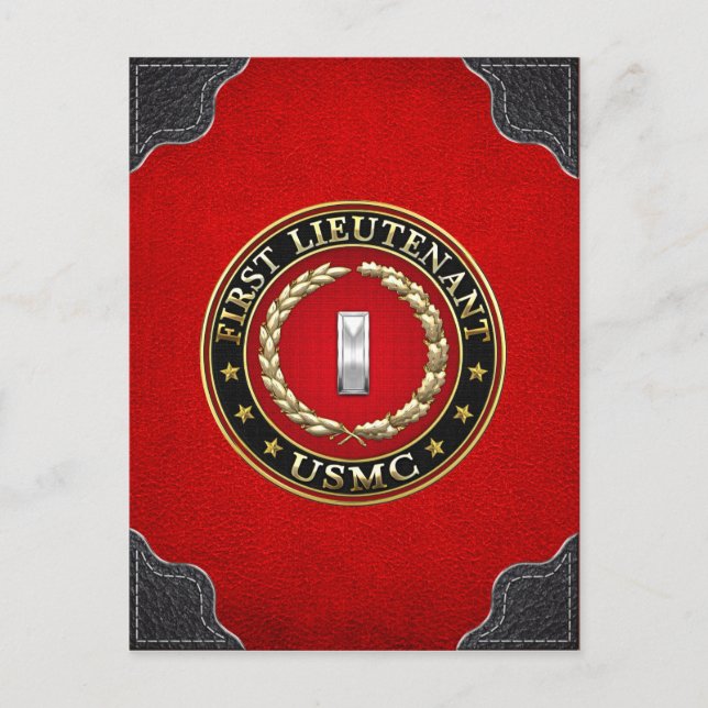 U.S. Marines: First Lieutenant (USMC 1stLt) [3D] Postcard (Front)