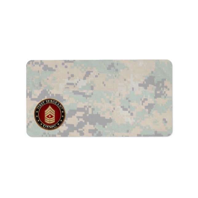 U.S. Marines: First Sergeant (USMC 1stSgt) [3D] Label (Front)