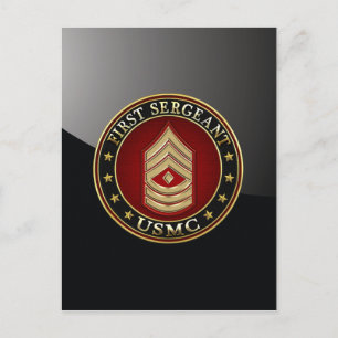 U.S. Marines: First Sergeant (USMC 1stSgt) [3D] Postcard