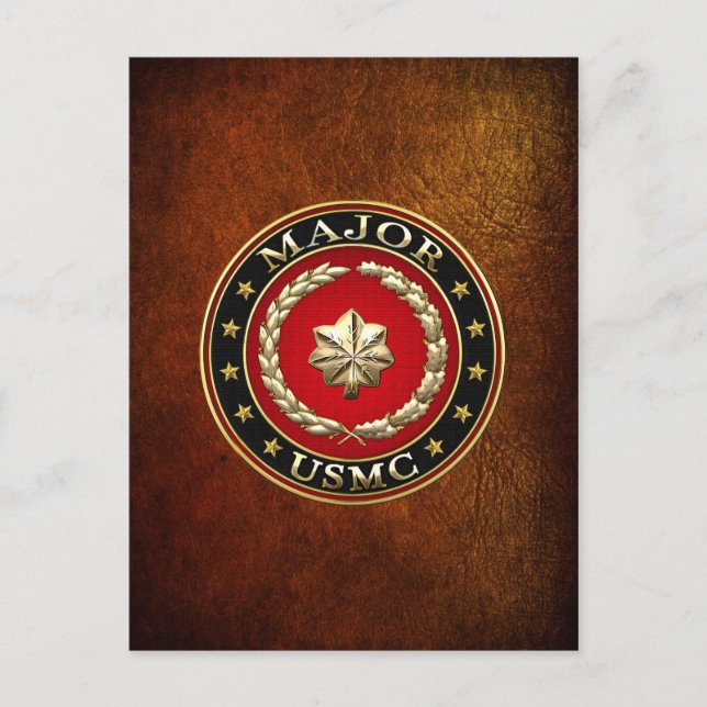 U.S. Marines: Major (USMC Maj) [3D] Postcard (Front)
