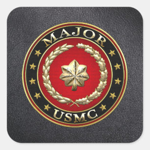 U.S. Marines: Major (USMC Maj) [3D] Square Sticker