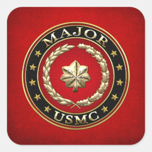 U.S. Marines: Major (USMC Maj) [3D] Square Sticker