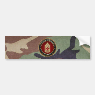 U.S. Marines: Master Sergeant (USMC MSgt) [3D] Bumper Sticker