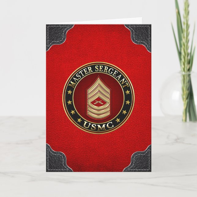 U.S. Marines: Master Sergeant (USMC MSgt) [3D] Card (Front)