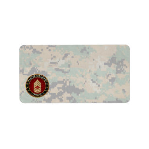U.S. Marines: Master Sergeant (USMC MSgt) [3D] Label