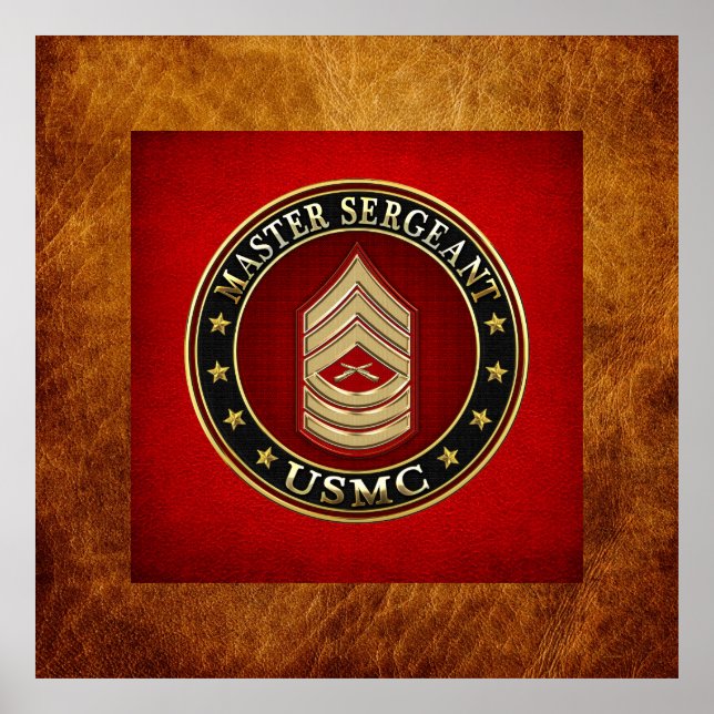 U.S. Marines: Master Sergeant (USMC MSgt) [3D] Poster (Front)