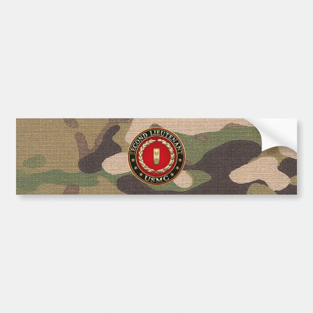 U.S. Marines: Second Lieutenant (USMC 2ndLt) [3D] Bumper Sticker (Front)