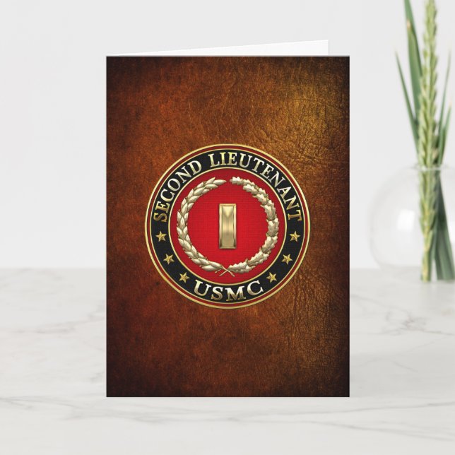 U.S. Marines: Second Lieutenant (USMC 2ndLt) [3D] Card (Front)