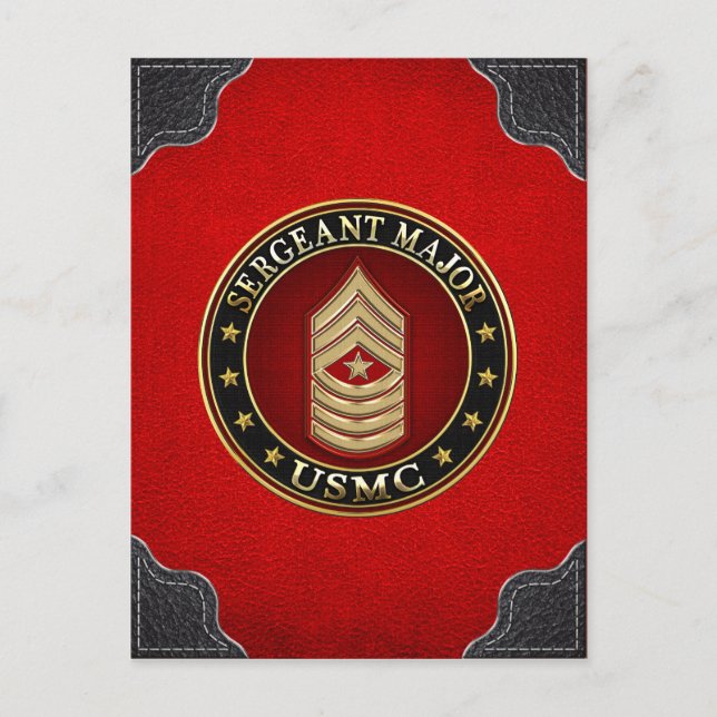 U.S. Marines: Sergeant Major (USMC SgtMaj) [3D] Postcard (Front)