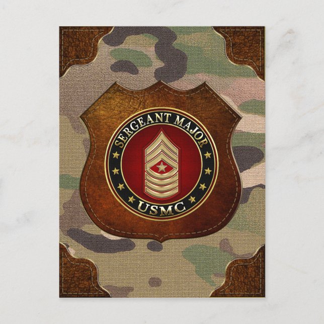 U.S. Marines: Sergeant Major (USMC SgtMaj) [3D] Postcard (Front)