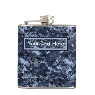 U.S. Military Blue Camouflage 6 oz Flask