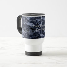 U.S. Military Blue Camouflage Travel Mug