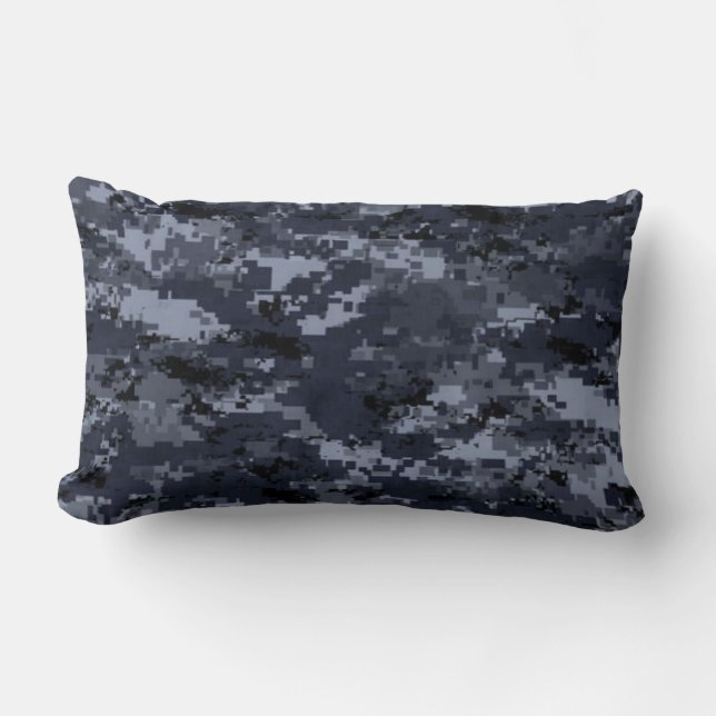 U.S. Military Blue Digital Camo Pillow (Front)