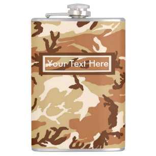 U.S. Military Desert Sand Camo 6 oz or 8 oz Flask