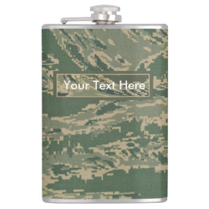 U.S. Military Green Camouflage 6 oz or 8 oz Flask