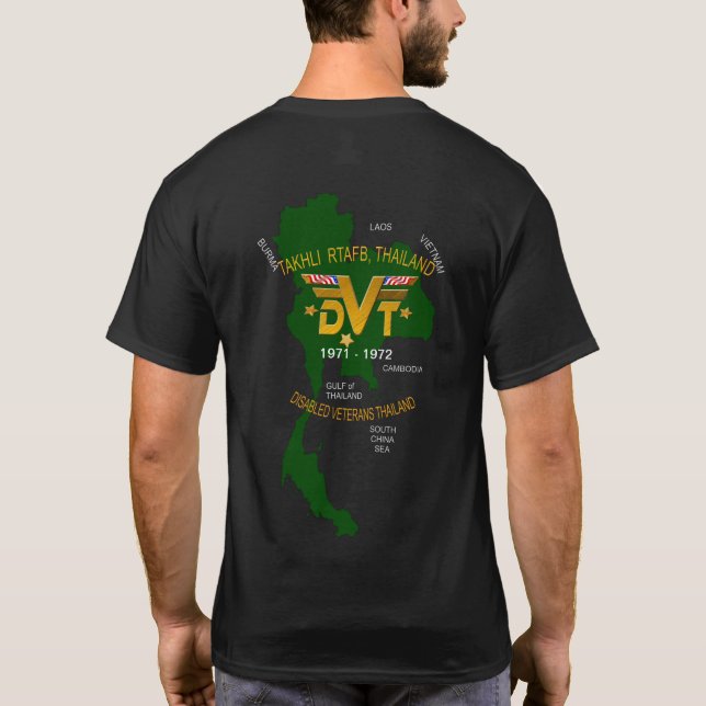 U. S. Military Thailand Disabled Veterans RTAFB T-Shirt (Back)