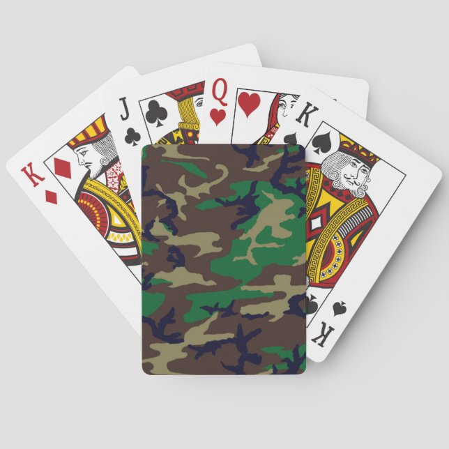 U.S. Military Woodland Camouflage Playing Cards (Back)