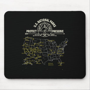 U.s. National Park Camping - All 63 Us National Pa Mouse Pad