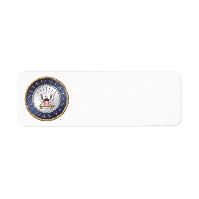 U.S. Navy Address Label Return Address Label (Front)