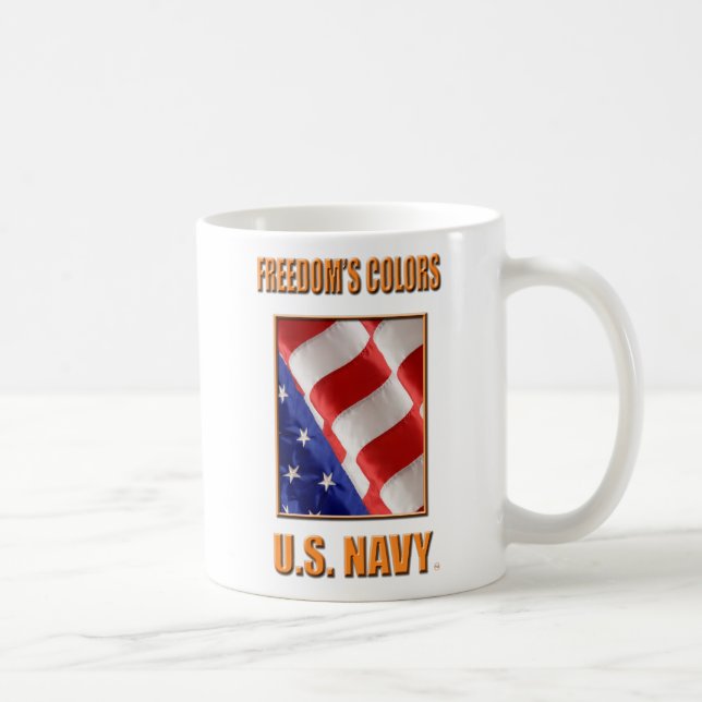 U.S. Navy Classic White Mug (Right)
