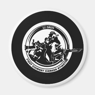 U.S. NAVY COMBAT CAMERA ATLANTIC ROUND Magnet