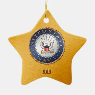 U.S. Navy Dad Ceramic Ornament