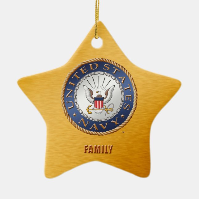 U.S. Navy Family Ceramic Ornament (Front)