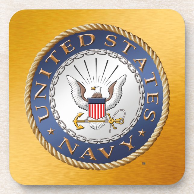 U.S. Navy Hard plastic coaster (Front)
