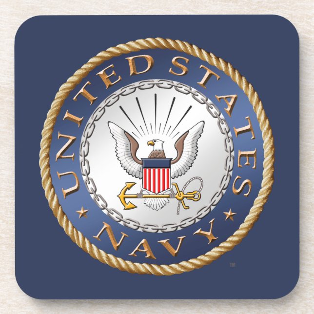 U.S. Navy Hard plastic coaster (Front)