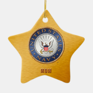 U.S. Navy Mum Ceramic Ornament