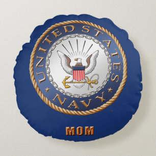 U.S. Navy Mum Round Pillow