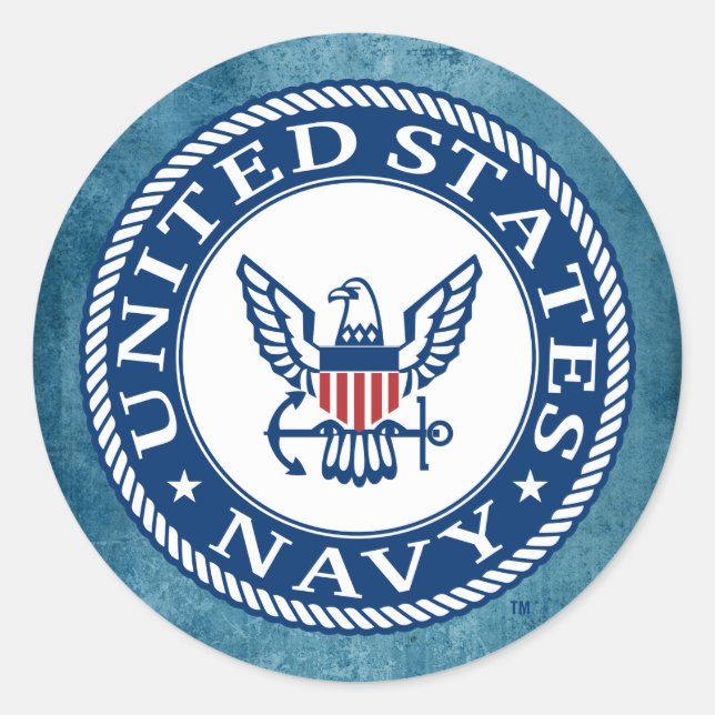 U.S. Navy | Navy Alt Emblem Classic Round Sticker (Front)
