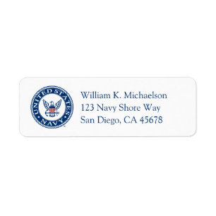 U.S. Navy   Navy Alt Emblem Return Address Label