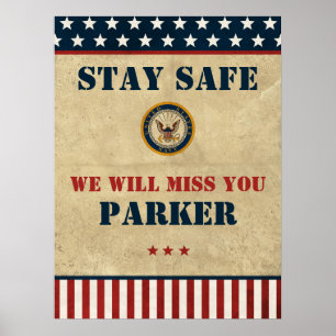 U.S. Navy   Navy Emblem   Farewell Party Poster