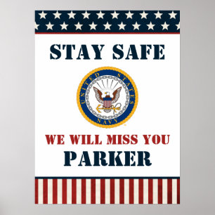 U.S. Navy   Navy Emblem   Farewell Party Poster