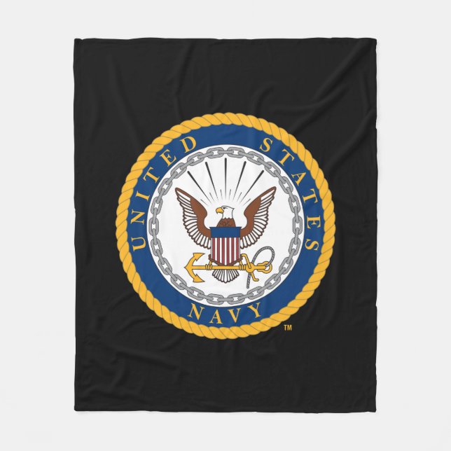 U.S. Navy | Navy Emblem Fleece Blanket (Front)