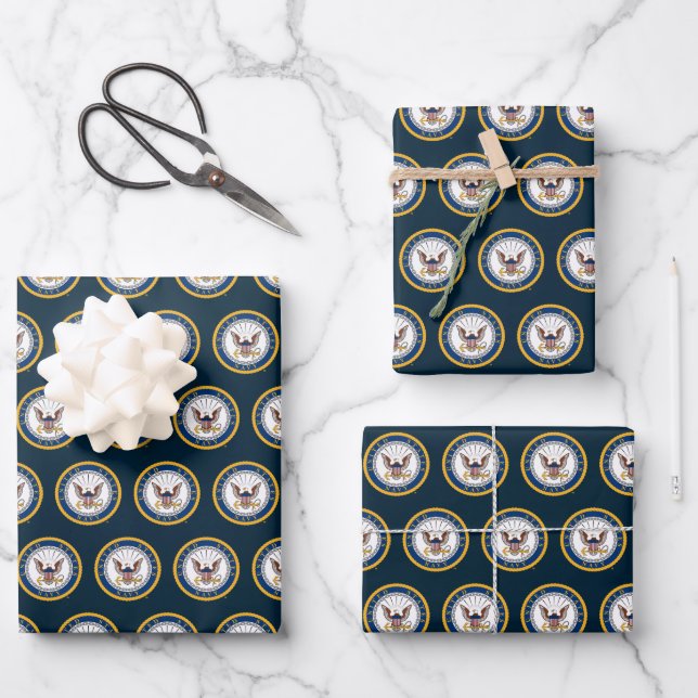 U.S. Navy | Navy Emblem Wrapping Paper Sheet (Front)