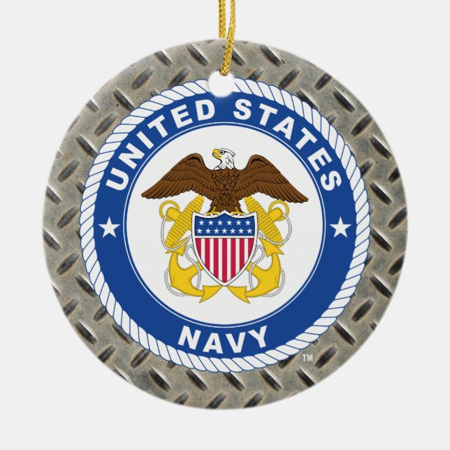 U.S. Navy | Officer Crest Ceramic Ornament (Front)