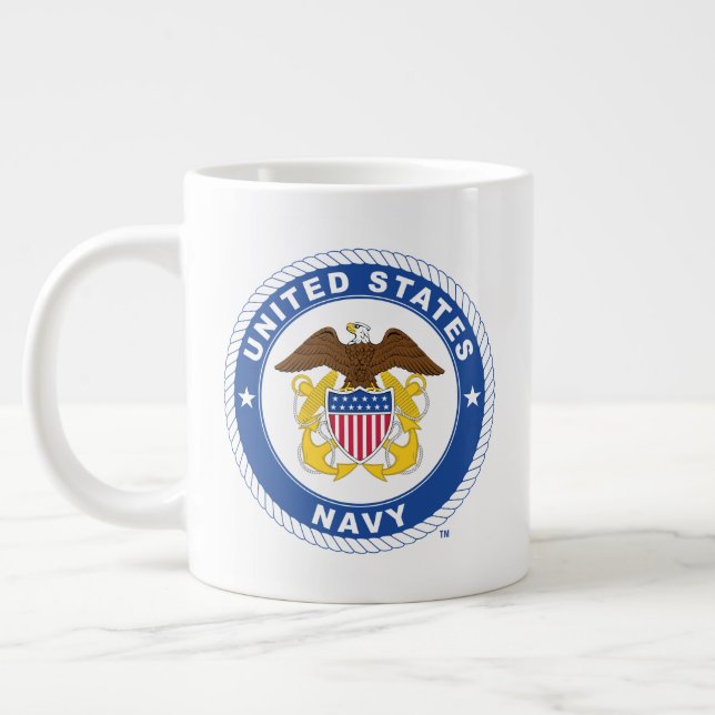 U.S. Navy | Officer Crest Large Coffee Mug (Left)