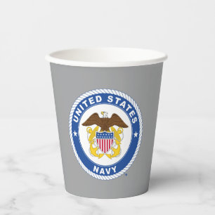 U.S. Navy Officer Crest Paper Cups