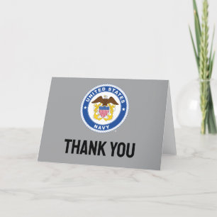 U.S. Navy Officer Crest Thank You Card