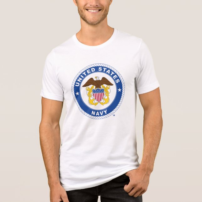 U.S. Navy | Officer Crest Tri-Blend Shirt (Front)