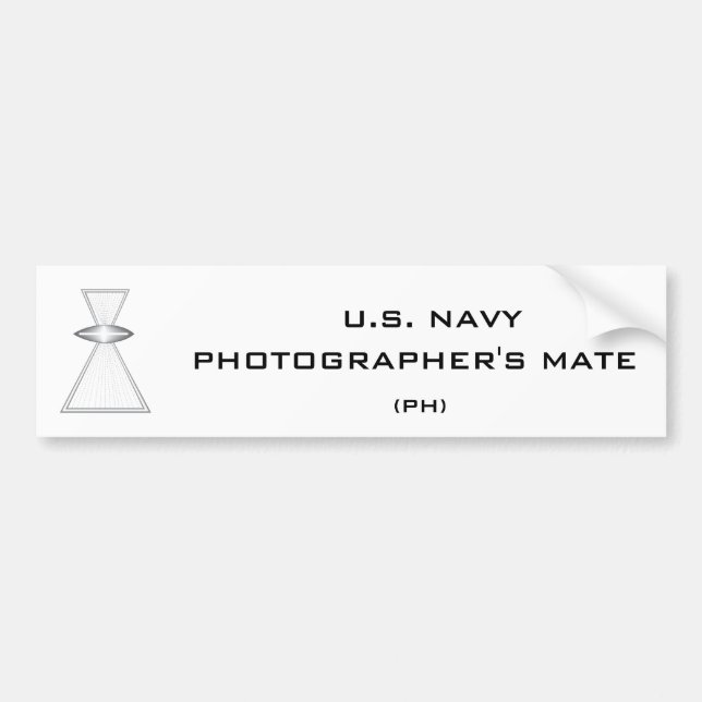 U.S. Navy Photographer's Mate IFGA without wings Bumper Sticker (Front)