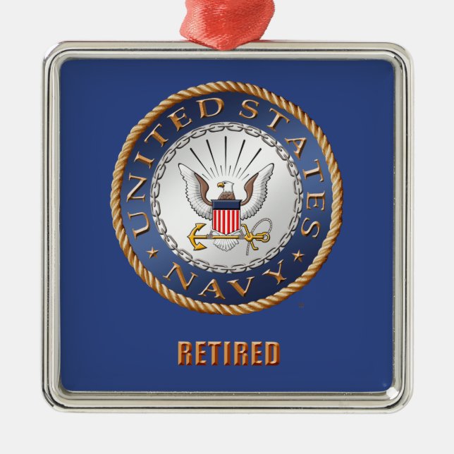 U.S. Navy Retired Ceramic Ornament (Front)