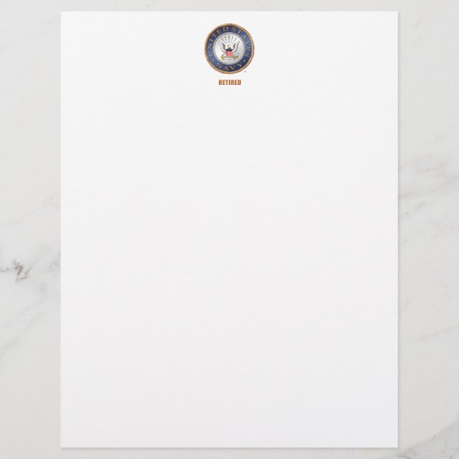 U.S. Navy Retired Letterhead (Front)